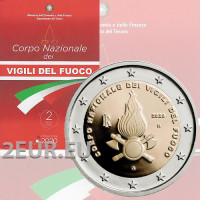 Italia 2 euron BU 2020 - 80 vuotta National Fire Corpsin perustamisesta