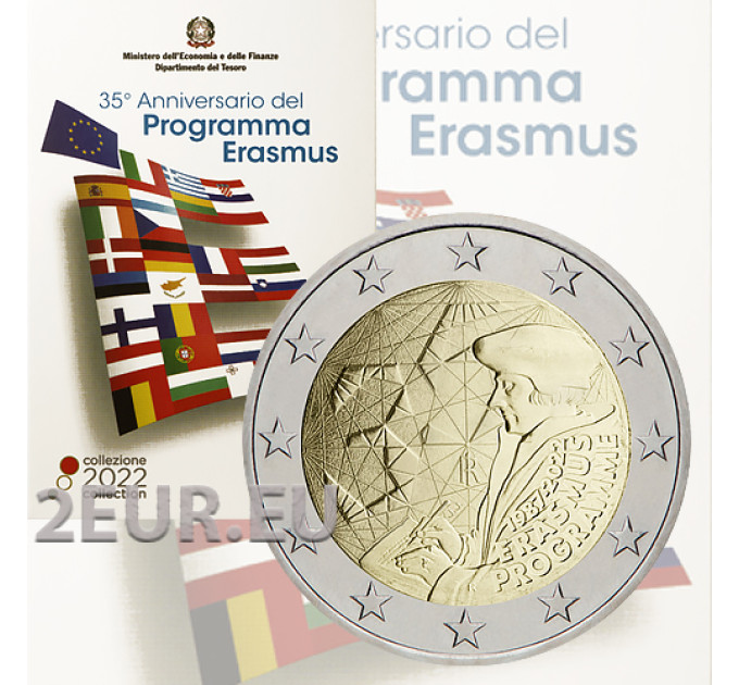 Italia 2 euron BU 2022 - 35 vuotta Erasmus-ohjelmaa