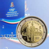 Italia 2 euron BU 2022 - 170 vuotta Valtion poliisin säätiön perustamisesta