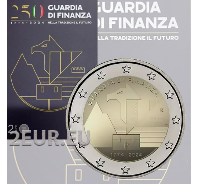 Italia 2 euron BU 2024 - 250 vuotta talousvartijaa
