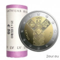 Latvia 2 euroa UNC rullaa 2018 - Baltian maiden itsenäisyyden 100 vuotta