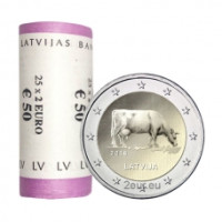 Latvia 2 euroa UNC rullaa 2016 - Latvian maatalous