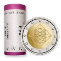 Latvia 2 euroa UNC rullaa 2024 - Himmeli