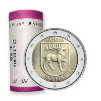Latvia 2 euroa UNC rullaa 2025 - Sēlija