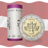 Latvia 2 euroa UNC rullaa 2020 - Latgalilainen keramiikka