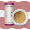 Latvia 2 euroa UNC rullaa 2021 – Latvia de iure 100