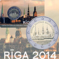 Latvia 2 euroa BU 2014 - Riika - Euroopan kulttuuripääkaupunki  