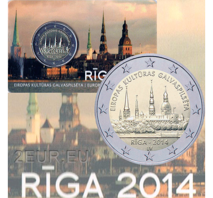 Latvia 2 euroa BU 2014 - Riika - Euroopan kulttuuripääkaupunki  