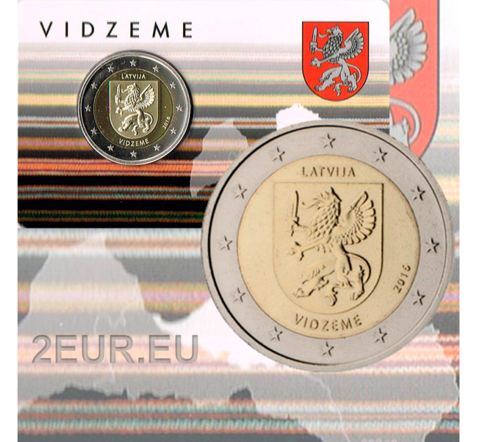Latvia 2 euroa BU 2016 - Vidzeme