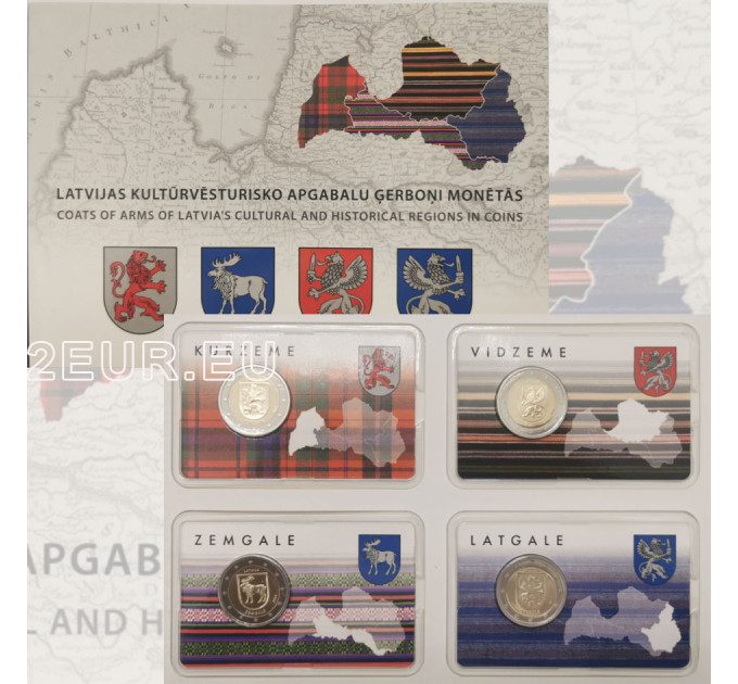 Latvia 2 euroa BU 2016 - 2018 - Latvian alueet 2016 - 2018  