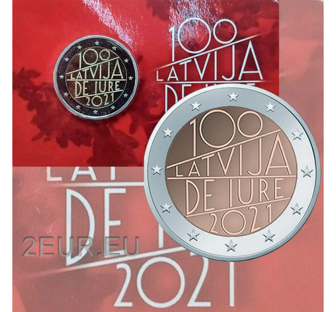 Latvia 2 euroa BU 2021 - Latvian tasavallan tunnustamisen 100. vuosipäivä 