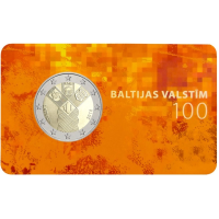 Latvia 2 euroa BU 2018 - Baltian 100 vuotta itsenäisyyttä  