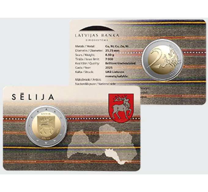 Latvia 2 euroa BU 2025 - Sēlija