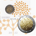 Latvia 2 euroa BU 2022 - Talouslukutaito - 100 Years Bank of Latvia 