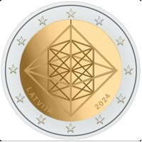 Latvia 2 euroa UNC 2024 - Puzuris