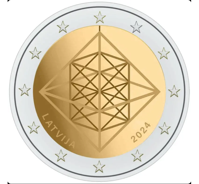 Latvia 2 euroa UNC 2024 - Puzuris