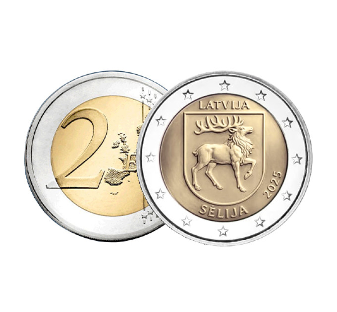 Latvia 2 euroa UNC 2025 - Sēlija