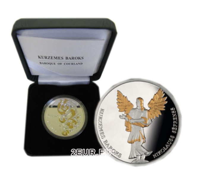 Latvia 5 euron hopea proof 2014 - Kurinmaan barokki