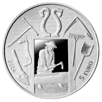 Latvia 5 euron hopea proof 2024 - Aikojen yli