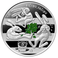 Latvia 5 euron hopea proof 2024 - Lapsuuden ilo