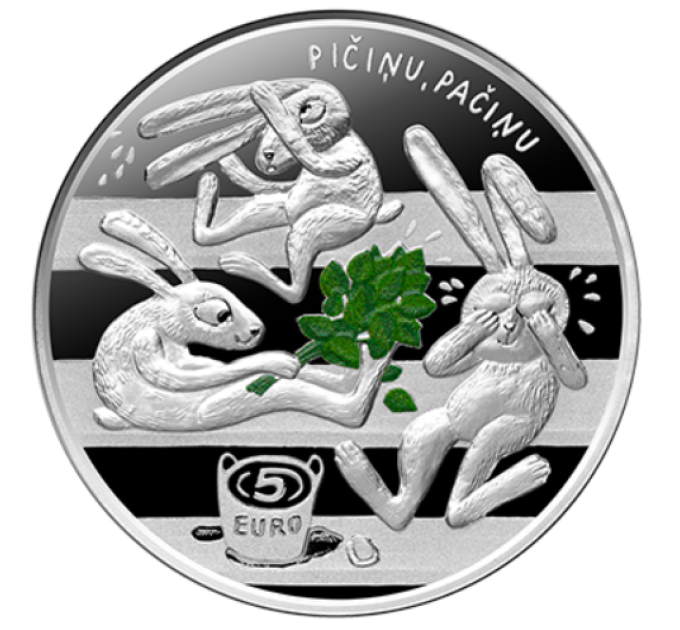 Latvia 5 euron hopea proof 2024 - Lapsuuden ilo