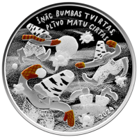 Latvia 5 euron hopea proof 2024 - Lapsuuden ilo