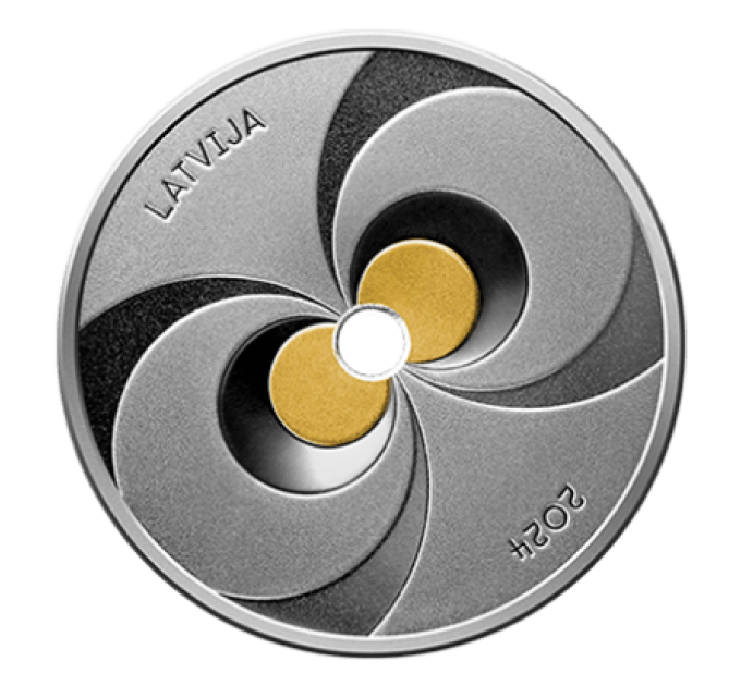 Latvia 5 euron hopea proof 2024 - Energia kolikko