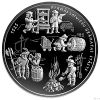 Latvia 5 euron hopea proof 2025 - Latvialainen kirja – 500