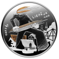 Latvia 5 euron hopea proof 2025 - Aurinko ja tuuli
