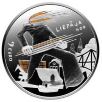 Latvia 5 euron hopea proof 2025 - Aurinko ja tuuli