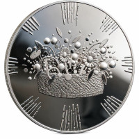 Latvia 5 euron hopea proof 2026 - Morsiamen kruunu