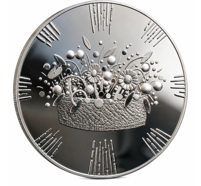 Latvia 5 euron hopea proof 2026 - Morsiamen kruunu