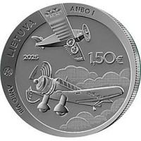 Liettua 1,5 euroa UNC 2025 - ANBO-lentokone - 100 vuotta