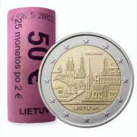 Liettua 2 euroa UNC rullaa 2026 - KAUNAS
