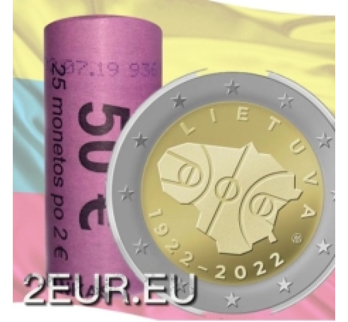 Liettua 2 euroa UNC rullaa 2022 - 100 vuotta koripalloa Liettuassa