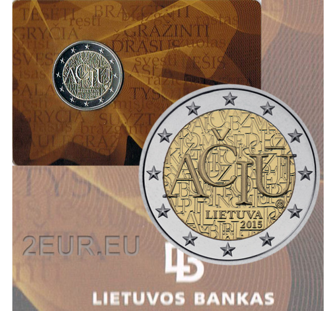 Liettua 2 euroa BU 2015 - Liettuan kieli  