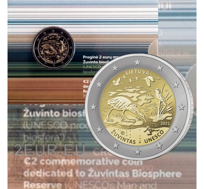 Liettua 2 euroa BU 2021 - Žuvintasin biosfäärialue 