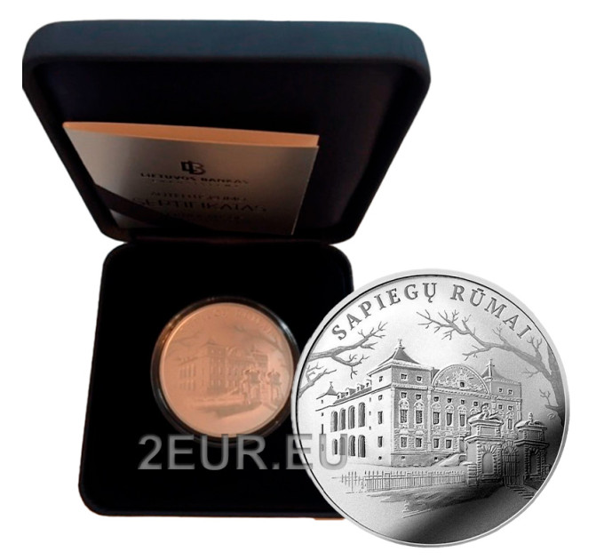 Liettua 20 euron hopea proof 2019 - Sapiehan palatsi