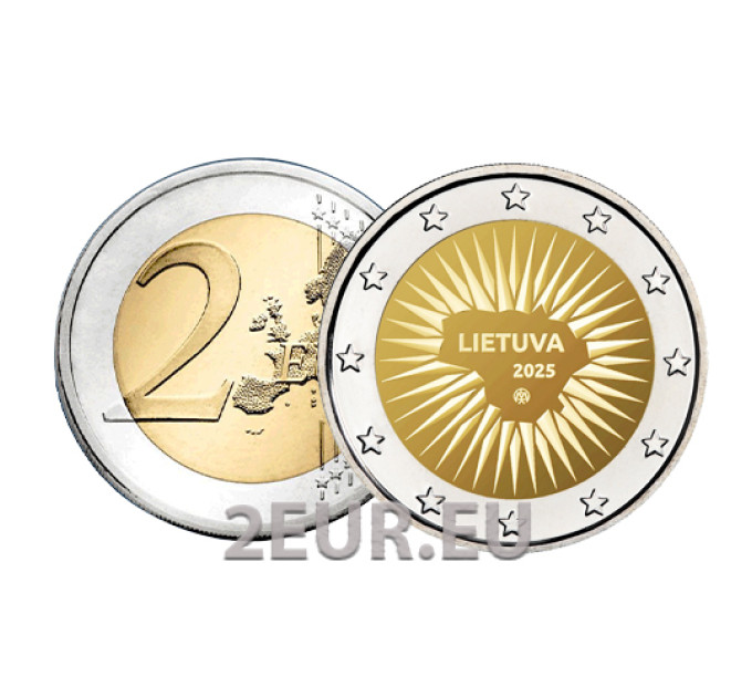 Liettua 2 euroa UNC 2025 - Puolustukselle omistettu
