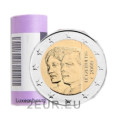 Luxemburg 2 euroa UNC rullaa 2009 - 90 vuotta suurherttuatar Charlotten valtaistuimelle noususta