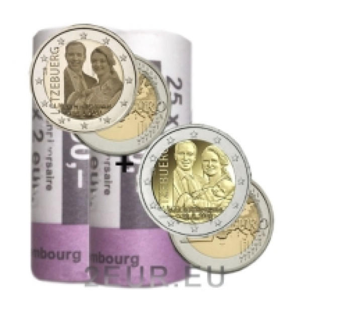 Luxemburg 2 euroa UNC rullaa 2020 - Kruununsuurherttua Charles syntyi