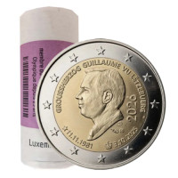 Luxemburg 2 euroa UNC rullaa 2026 - SUURHERTTUA GUILLAUMEN VALTAISTUIMELLE NOUSEMINEN JA HÄNEN 45-VUOTISSYNTYMÄPÄIVÄNSÄ
