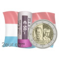 Luxemburg 2 euroa UNC rullaa 2019 - 100 vuotta suurherttuatar Charlotten valtaistuimelle saapumisesta ja avioliitosta
