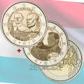 Luxemburg 2 euroa UNC 2021 - 100 vuotta suurherttua Jeanin syntymästä relief+kuva