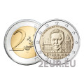 Luxemburg 2 euroa UNC 2025 - 25 vuotta suurruhtinas Henrin valtaistuimelle astumisesta