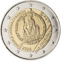 Luxemburg 2 euroa UNC 2026 - Kansainvälisen Kaarle Suuri -palkinnon myöntämisen 40. vuosipäivä luxemburgilaisille