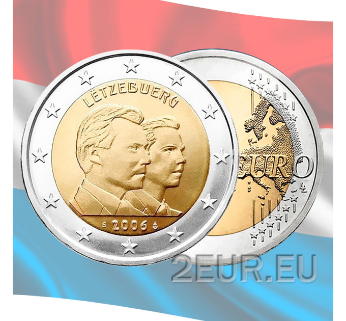 Luxemburg 2 euroa UNC 2006 - 25 vuotta perinnöllisen suurherttua Guillaumen syntymästä