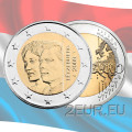 Luxemburg 2 euroa UNC 2009 - 90 vuotta siitä, kun suurherttuatar Charlotte nousi valtaistuimelle