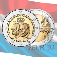 Luxemburg 2 euroa UNC 2014 - 50 vuotta suurherttua Jeanin valtaistuimelle liittymisestä