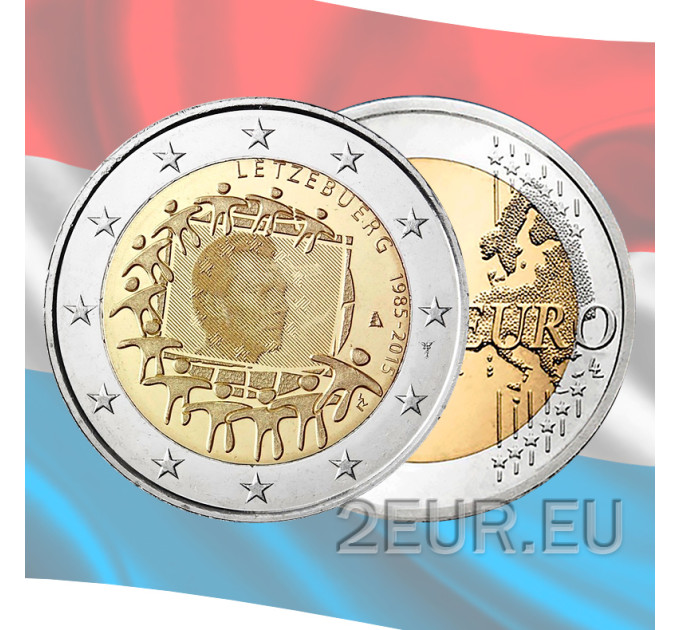 Luxemburg 2 euroa UNC 2015 - EU:n lipun 30-vuotispäivä